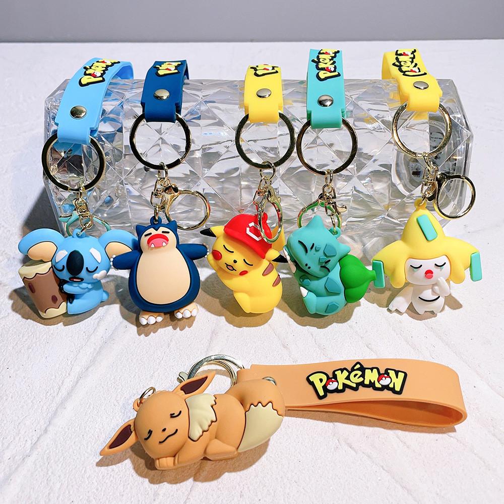 Adorable Pikachu Keychain Cute Psyduck Squirtle Figurine For Bags And Backpacks