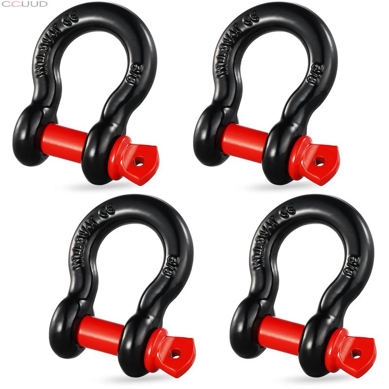2025 NEW 1pcs 5/8" D-Ring Shackle 8T 13T Breaking Strength Tow Hook with 3/4" Screw Pin for Truck Off Road Towing Accessories