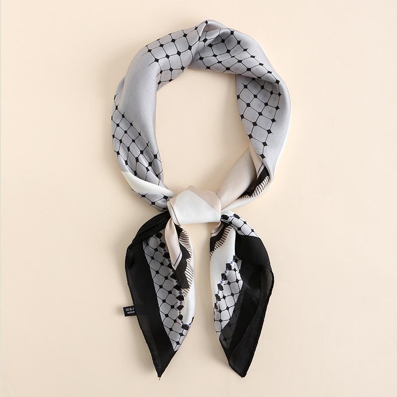 2024 New 70 CM Silk Shirt Decoration Small Square Scarf Fashionable And Versatile Commuting Scarf Neck Protection Scarf