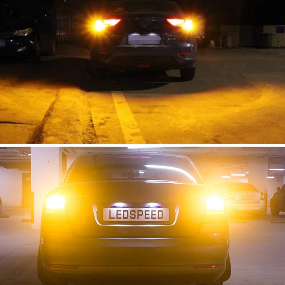 S25 Светодиодный клапан указателя поворота, янтарный, 150°, разные углы штифта, BAU15SPY21W Светодиодный вентилятор указателя поворота, встроенный резистор для предотвращения высокой вспышки S25 Sin