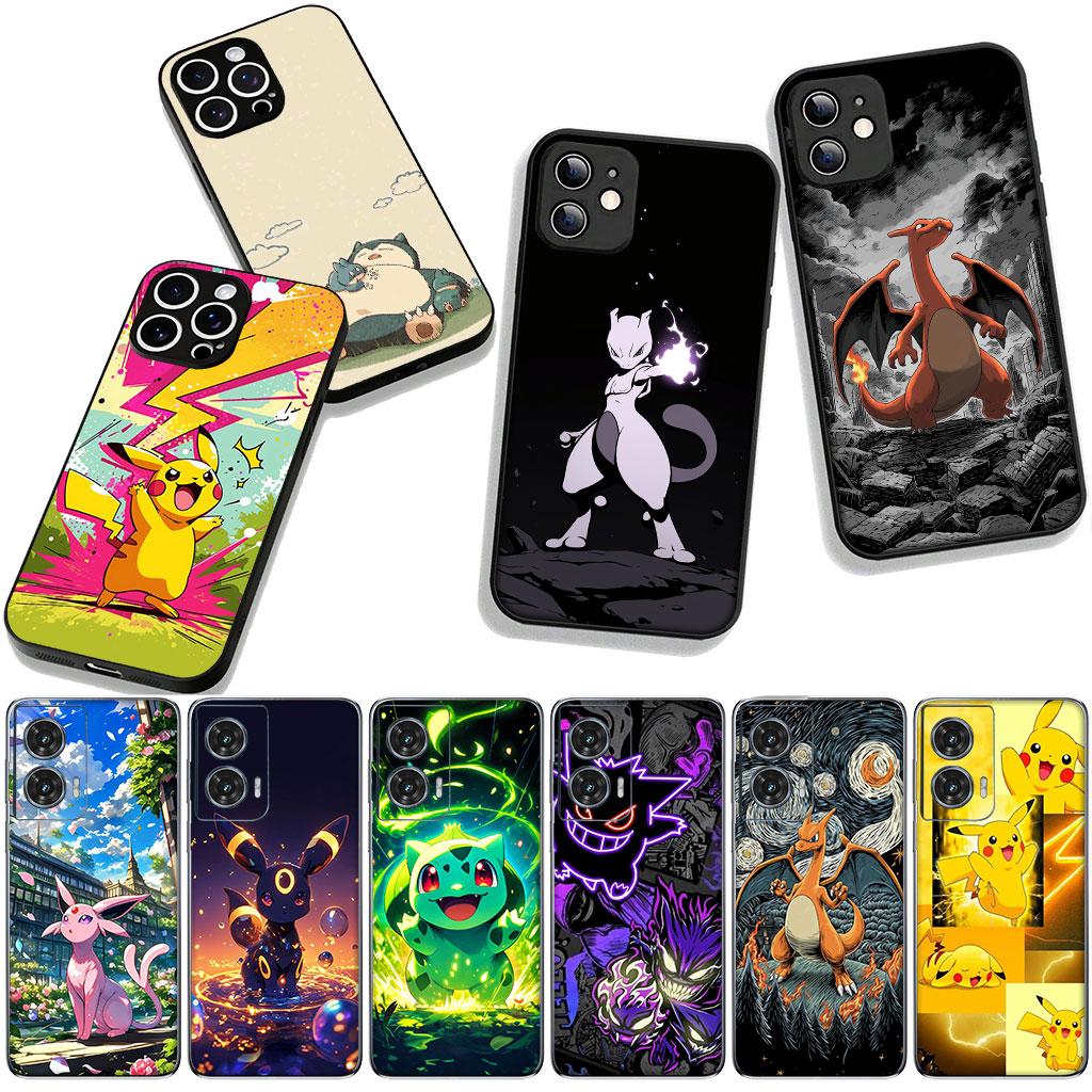 Чехол для телефона P-Pokemons Charmander P-Pikachus Mewtwo для Apple iPhone 16 15 14 Plus 13 12 Mini 17 Pro Max + ProMax 16E Air Case