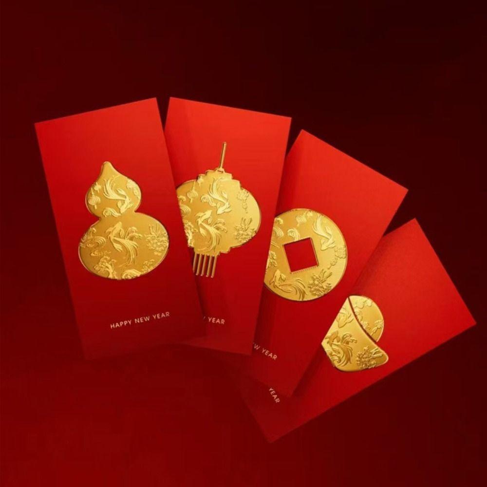 5/6/8pcs Cartoon Red Packet Traditional Luck Pocket Red Envelope  Birthday