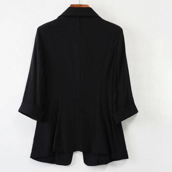 Женский летний костюм, пальто с лацканами 45355, облегающая повседневная куртка с рукавами и одной пуговицей