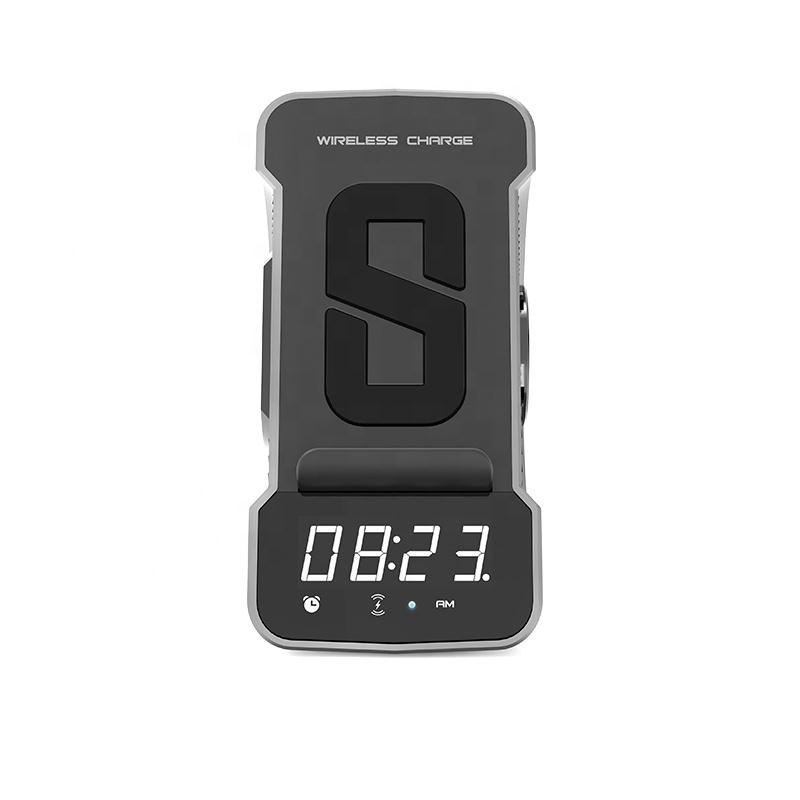 3 In 1 Wireless Charger Wireless Speaker With Alarm Clock 15w Fast Charge Qi Wireless Charger Speaker