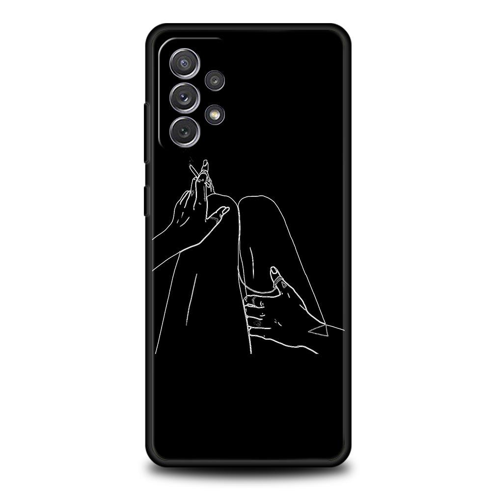 Черный сексуальный чехол с рисунком розы Lover для Samsung A51 A71 A21S A12 A15 A25 A31 A41 A52 A32 A23 A33 A53 A73 A03S A05S A13 5G