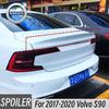 Для Volvo Для Volvo S90 T5 2017 2018 2019 2020 Черный Карбон Задняя Крышка Багажника Спойлер-Утиное Хвост Губа Крылья Внешний Тюнинг Автомобиля Аксессуары
