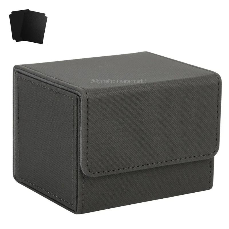 Commander Card Deck Box Fit 100+ Single Sleeved Card Storage Box Leather Magnet Magic Gathering Card Case for TCG CCG MTG Cards