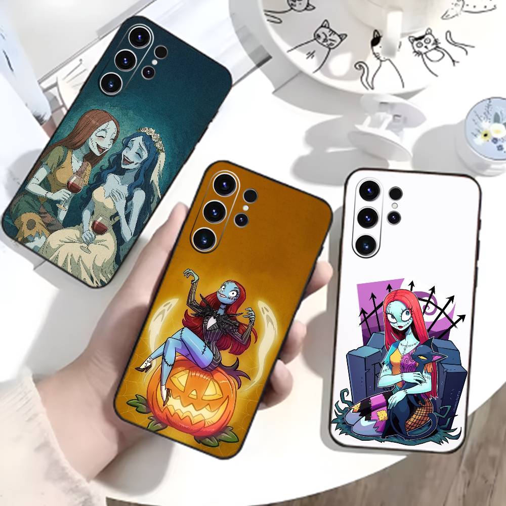 Чехол для телефона P-Nightmare Before Christmas для Samsung S26, S25, S24, S23, S22, S21, S20, Plus, Fe, Lite, Другие Черный Чехол