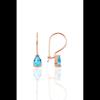 Silver Aquamarine Stone Drop Model Hook Earrings