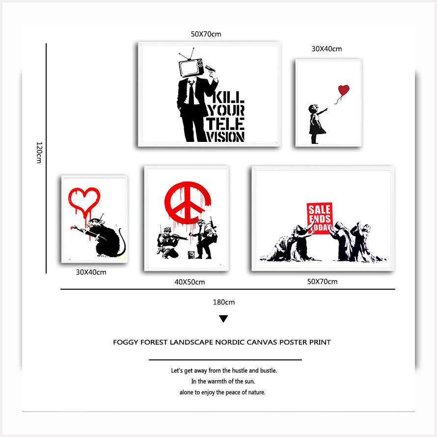 Абстрактное искусство Бэнкси на холсте, постер с принтом, настенная живопись на холсте, скандинавская картина и принты, настенные панно для гостиной, Декор Куадрос