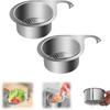 2P Kitchen Stainless Steel Swan Sink Drain Strainer Faucet Hanging Filter Basket Corner Sink Strainer Multifunctional Drain Basket for Fruit Vegetable