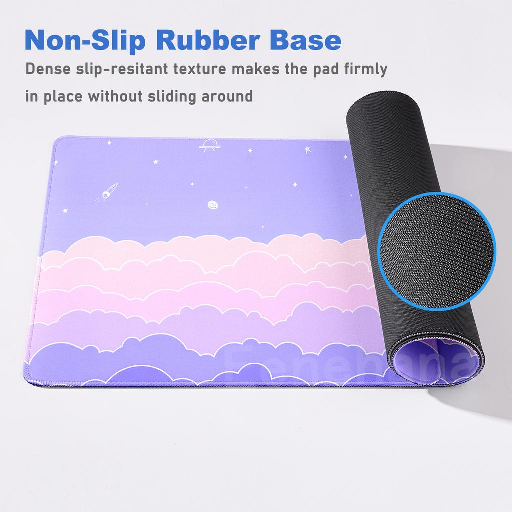 Light Pink Skyscape Mouse Pad Cute Aesthetic Xxl Kawaii Clouds Women Desk Pads Anime Pc Gamer Computer Mat Office Rubber Carpets