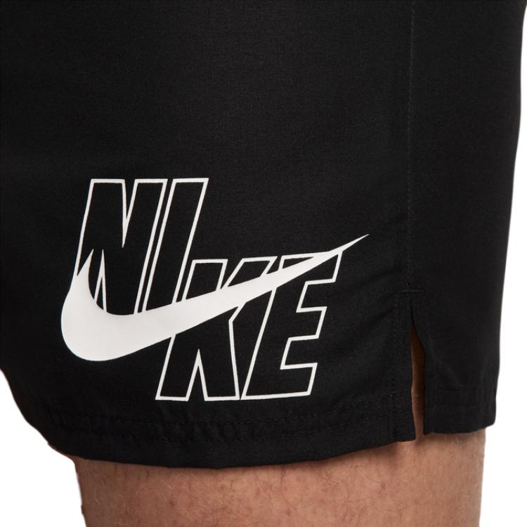 Nike Шорты с эластичной резинкой на талии и буквенным логотипом, мужские брюки, черные NESSA566-001