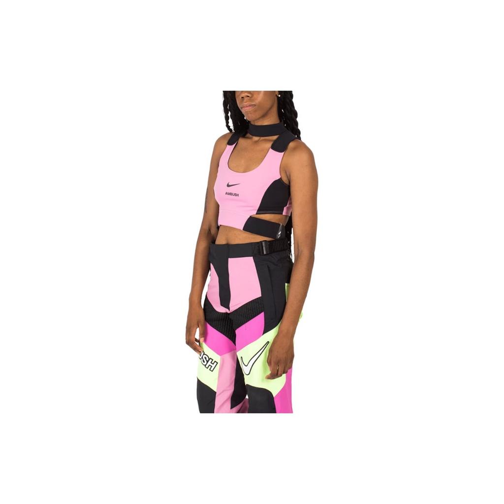 Nike Womens X Ambush Crop Top Magic Flamingo/Black Women Tops Pink CV0548-693
