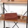 Fuji Boeki Tissue Case, Width 26.5 x Depth 12.5 x Height 12.5 cm, Brown Leather-Look, 37809