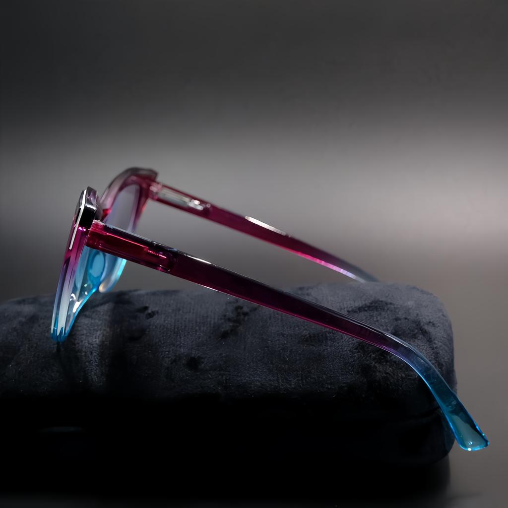 Contrast Color Cat Eye Pochromic Myopia Glasses Indoor Outdoor UV Sunglasses Blue Light Blocking Computer Near Sight Glasses