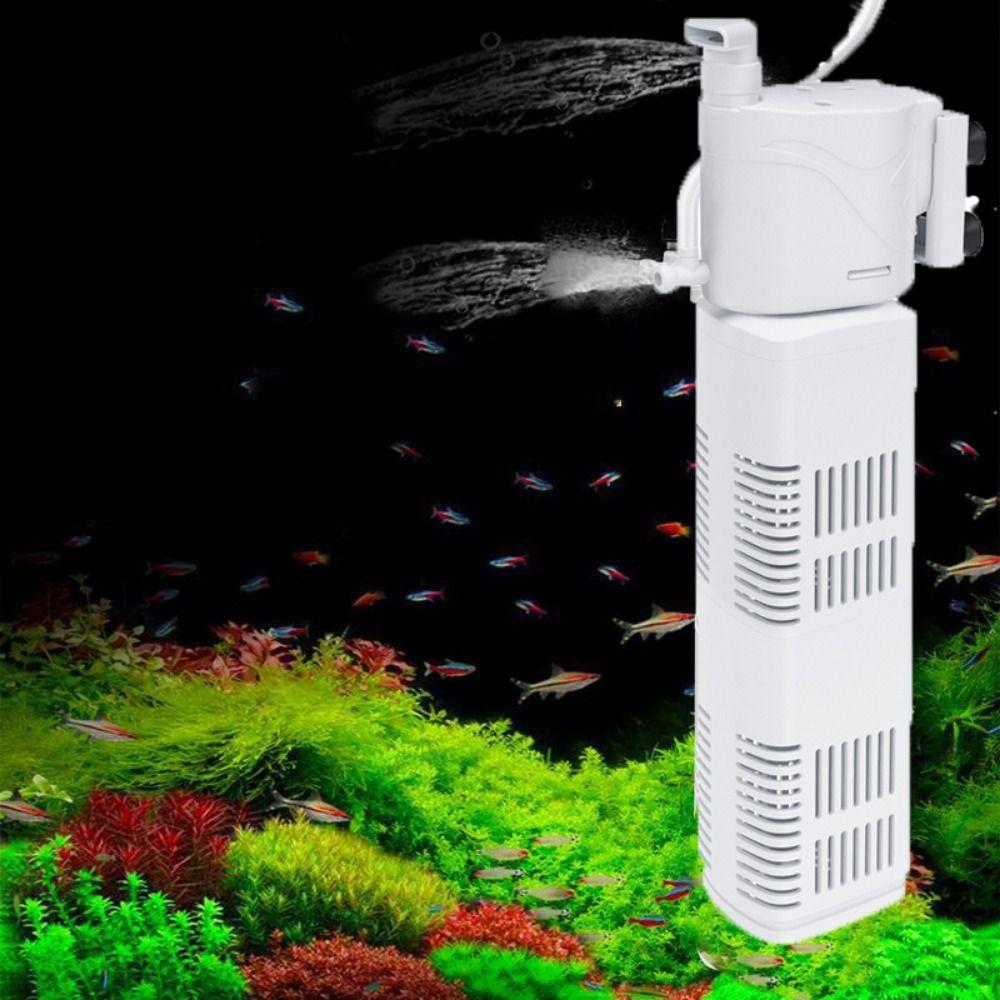 Фильтрация Фильтр для аквариума Бесшумный аэратор кислорода воздуха 3 в 1 Фильтр для аквариума для аквариума