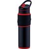 Peacock AKX-R65 RB 650ml Vacuum Insulated Water Bottle with Straw, Perfect for Gaming and Sports Drinks, Red and Black