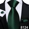 Мужской модный галстук сплошной цвет свадебный галстук шелковый галстук носовой платок запонки для бизнеса Dibangu