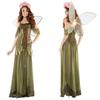 Forest Green Elf Flower Fairy Princess Angel Halloween Costume