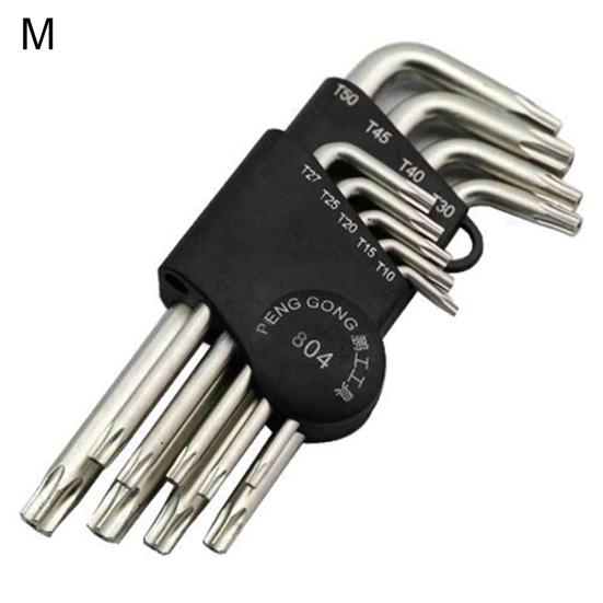9 шт. Torx L-образный шестигранный ключ, гаечный ключ для ремонта велосипеда, набор ручных инструментов