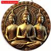 1pc 2d Flat Buddha Art Sign - Round Wooden Sign - 20cm Suitable for Home Living Room, Restaurant, Office, Garage, Bar, Coffee Shop Decoration, Gift