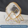 High-end Snack Plate Golden Edge Vegetable Plate Multipurpose Dining Table Plate  Dining Table