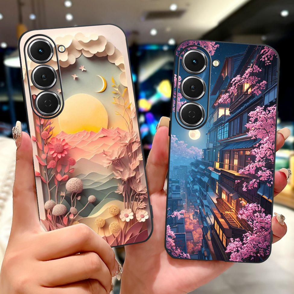 Чехол для Tecno Spark 40Pro KM6 Чехол для Techno Spark 40 Pro Чехол Силиконовый Роскошный Бабочка Любовь Мода Цветы Крутой Расписной