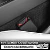 Для Tesla Y 2020-2025 Передний ремень Силиконовый защитник Полное покрытие для Model 3 Основание пряжки ремня Защитные крышки T6t2