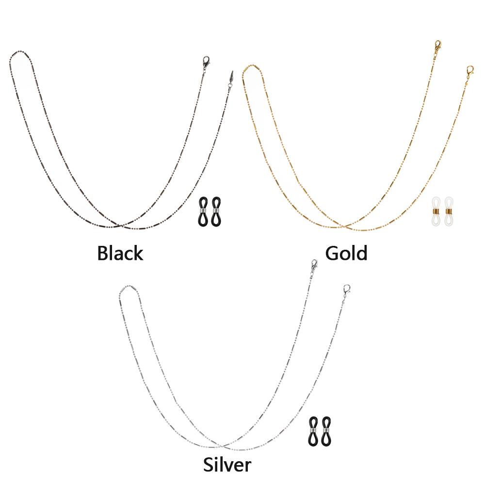 Fashion Lanyard Bead String Cylinder Eyeglass Necklace Strap Mask Chain Sunglasses Chain
