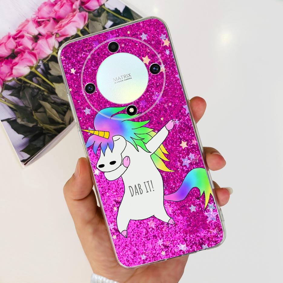 For Honor X9b 5G Case ALI-NX1 Cute Cat Butterfly Painted Cover Soft Silicone Phone Cases For Honor X9b X 9b HonorX9b Soft Fundas