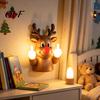 Humor Inspired Party Lighting Christmas Middle Finger Light, Naughty Santa Claus Reindeer Giving Lamp with LED Humorous Decor Warm Glow, Wall