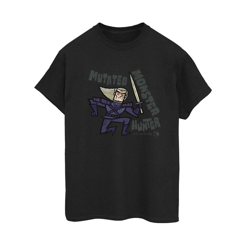 Netflix Womens/Ladies The Witcher Mutated Hunter Cotton Boyfriend T-Shirt
