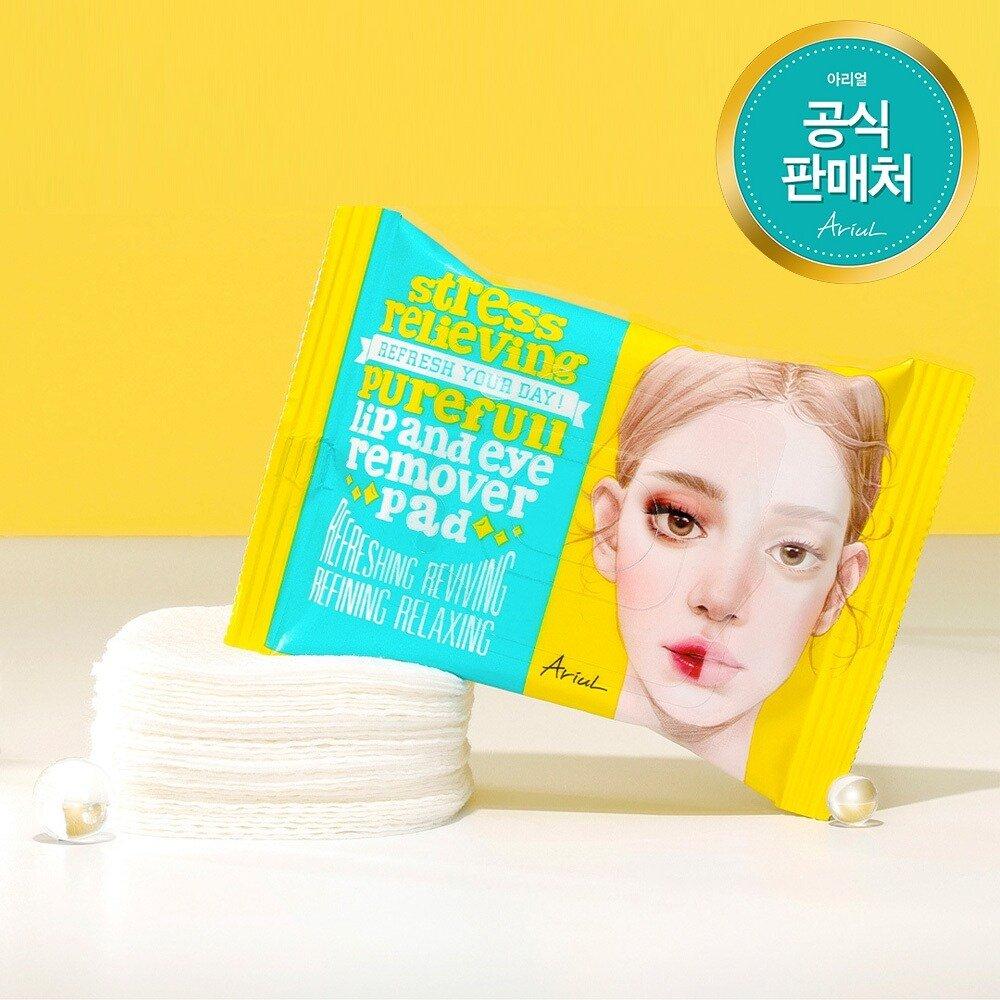 ARIUL Stress Relieving Purefull Lip & Eye Remover Pads 30 Sheets