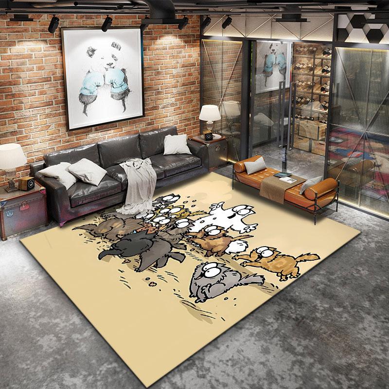 Simon'S Cat Carpet Rug For Living Room Bedroom Home Sofa Decoration Kids Play Nonslip Floor Mat