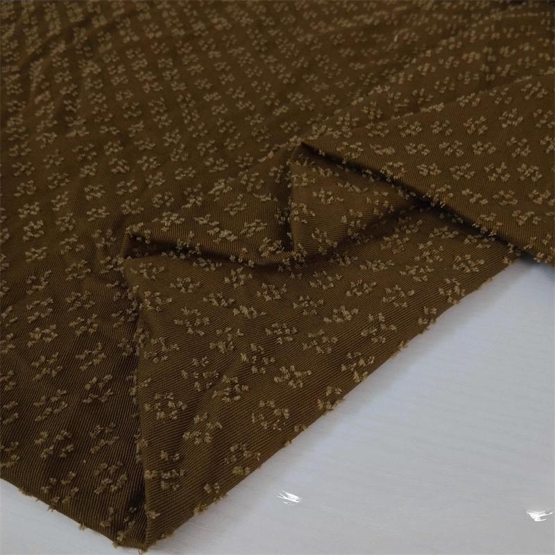 Washed Pure Cotton Denim Jacquard Fabric Vintage Crochet for Diy Sewing Jacket Shirt Dress Clothing Design Fabrics Cloth