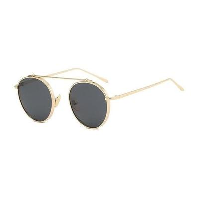 4Flaunt UV Protected Disc Series Full Rim Round — новейшие и стильные солнцезащитные очки со 100% защитой от ультрафиолета для мужчин и женщин | Золотая оправа