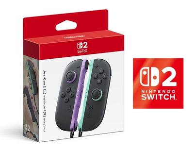 Nintendo 2 светло-фиолетовых, светло-зеленых. Включает бонусную наклейку с дизайном логотипа Nintendo Switch 2 [Официальный товар] Joy-Con (L) / (р) -