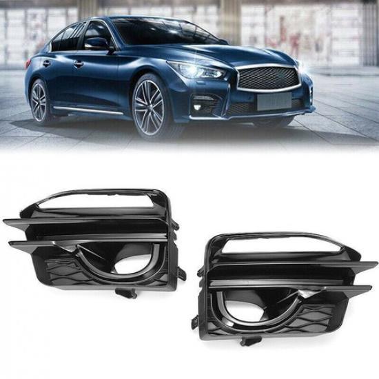 For Infiniti Q50 Sport 2014 2015-2019 Front Fog Light Cover Grille Trim Bezel 2x