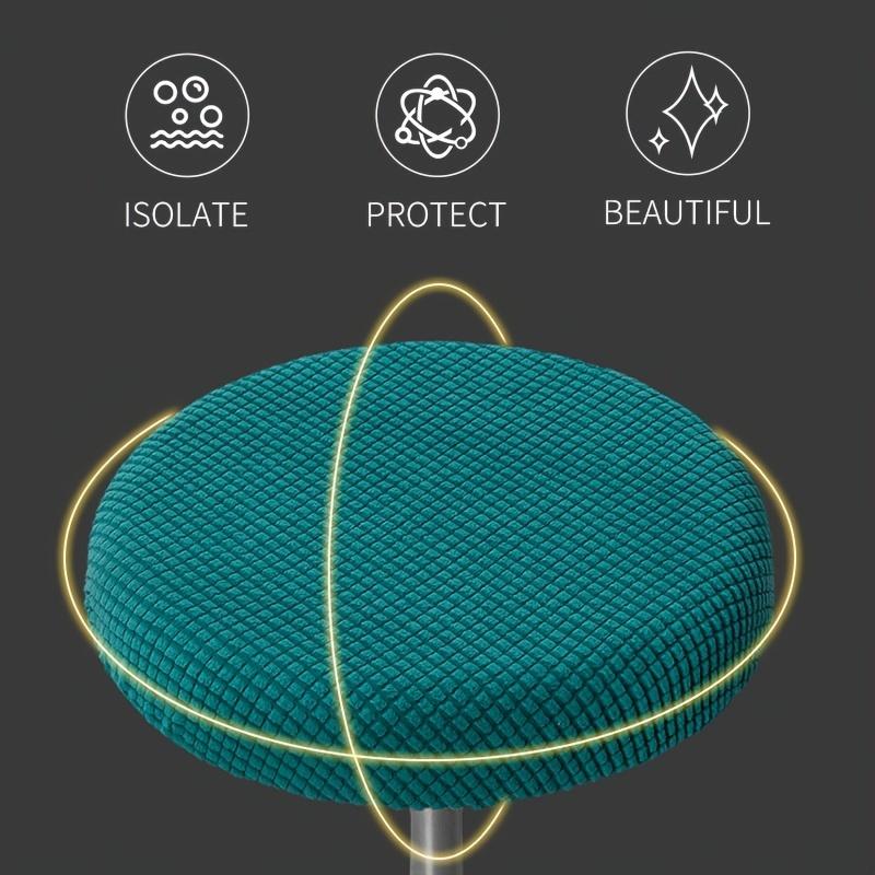 4pcs Adjustable Round Stool Cover Removable & Washable Chair Protector Stretch Fabric Fit Multiple for Home Decor