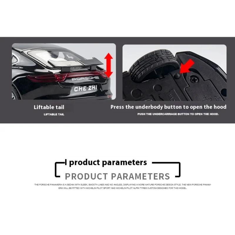 1/32 Porsche Panamera литая модель автомобиля со звуком и светом игрушечный компьютер настольный декоративные украшения коллекция подарочная коробка