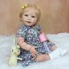 BZDOLL 55 см, мягкая силиконовая кукла реборн с 3D-краской, с кровеносными сосудами, 22 дюйма, блондинка Лиза, одевается как настоящая игрушка для девочек Bebe