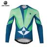 Mens Cycling Jersey Shorts Set Breathable Quick-Dry Long Sleeve Bike Apparel Blue Royal