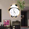 Мультяшные часы с пандой Новые часы для гостиной Настенные часы Настенные Домашние Бесшумные настенные часы Настенный светильник Настенные часы