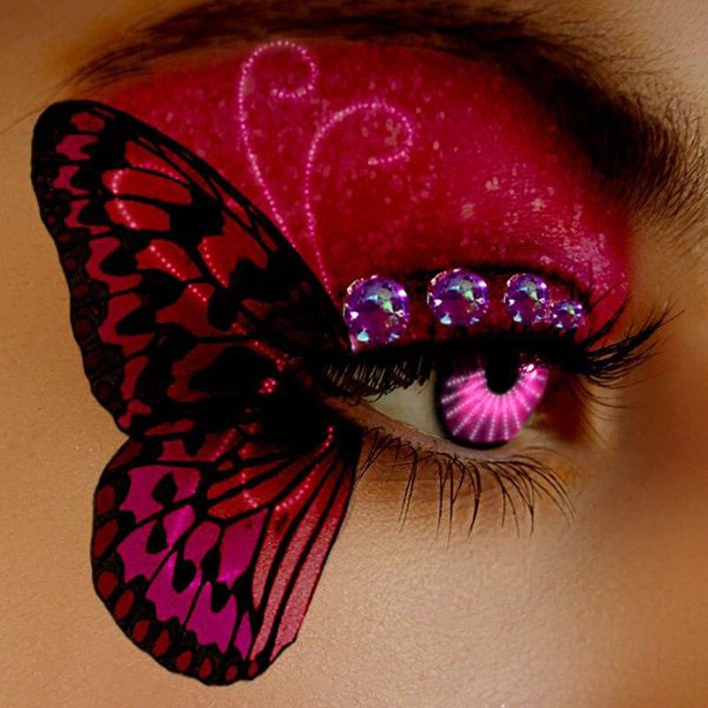 Новый 5D DIY Алмазная картина Бабочка Глаз Алмазная вышивка Пейзаж Вышивка крестом Полный круглый дрель Ремесла Домашний Декор Подарок