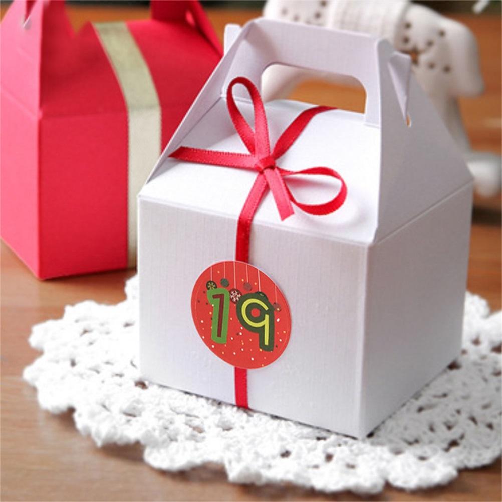 Christmas Advent Number Stickers  Christmas Candy Sealing Stickers DIY Gifts Package Labels