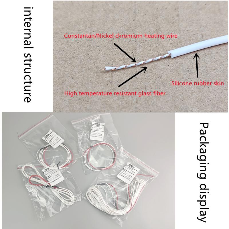 24 В предварительно собранный нагревательный провод, изоляционная плата, татами, электрический силиконовый резиновый нагревательный кабель с подключенным электрическим проводом 40 см