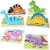 3D Dinosaur Grab Board Puzzle,puzzle Wooden Early Education Toys,developed To Cultivate and Exercise Children's Thinking Ability
