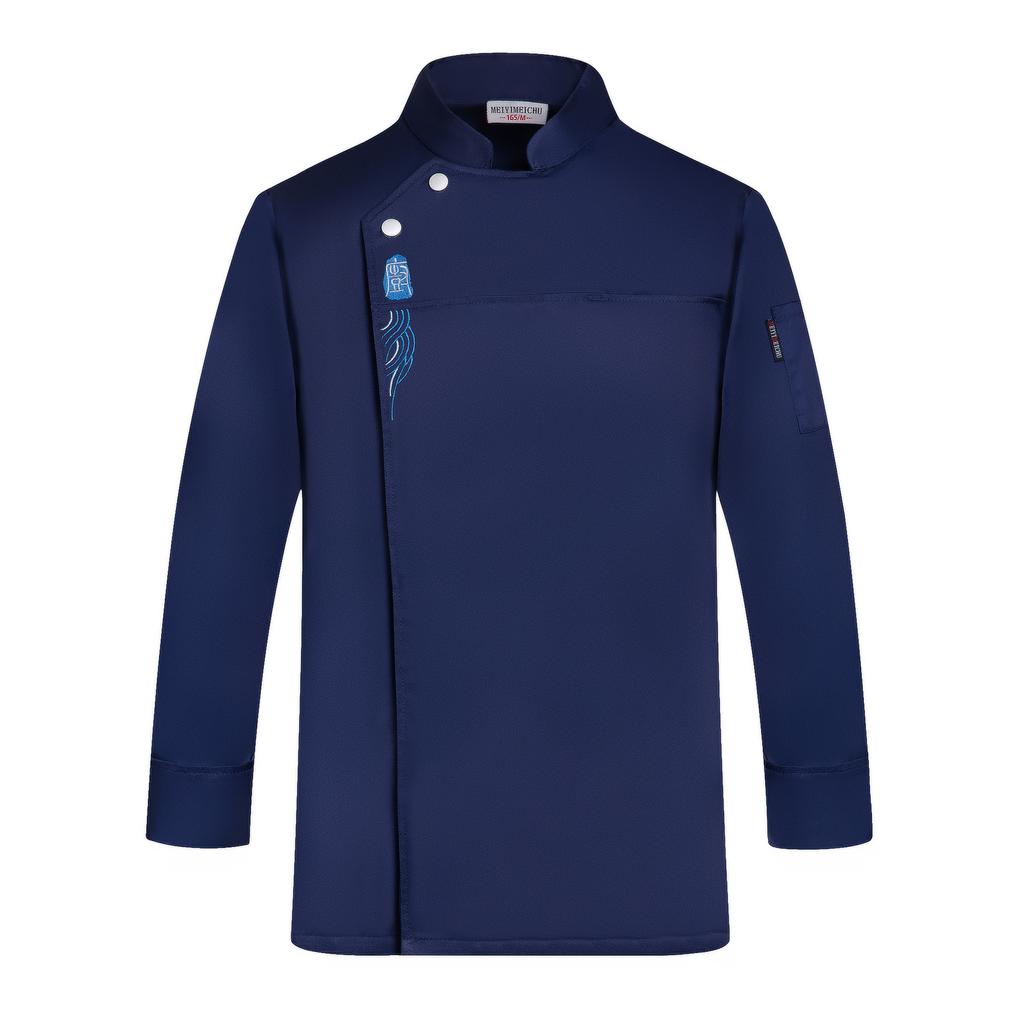 Куртка шеф-повара с длинными рукавами для мужчин и женщин, униформа официанта в ресторане, пальто для кухни, унисекс, одежда для выпечки