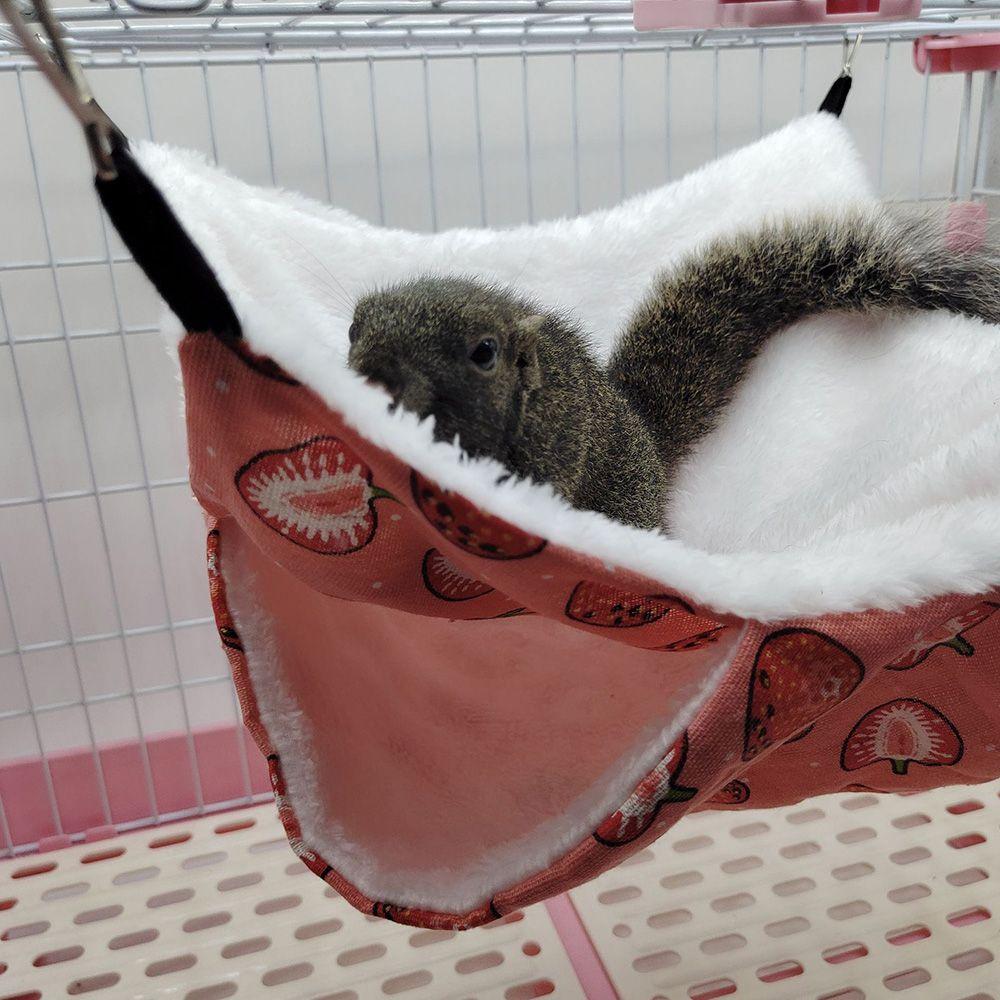 Fashion Plush Double Layer Squirrel Beds Hamster Cage Pet Sleeping Bag Pet Hammock